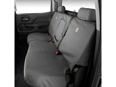 Covercraft SeatSaver Custom Second Row Seat Cover; Carhartt Gravel (20-24 Silverado 2500 HD Crew Cab w/o Fold-Down Armrest)