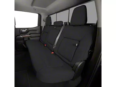 Covercraft Precision Fit Seat Covers Endura Custom Second Row Seat Cover; Black (03-06 Silverado 3500 HD Crew Cab)