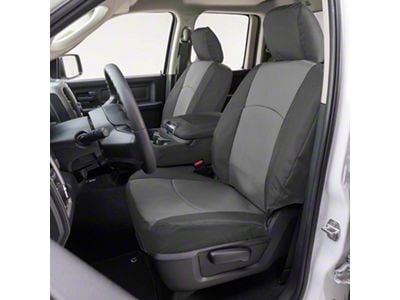 Covercraft Precision Fit Seat Covers Endura Custom Second Row Seat Cover; Silver/Charcoal (20-24 Silverado 3500 HD Crew Cab)