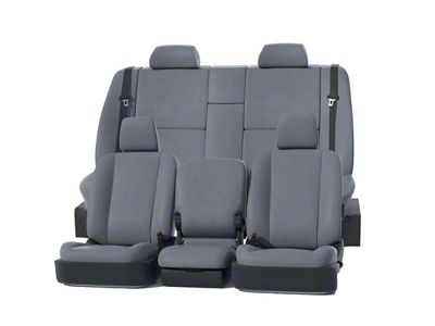 Covercraft Precision Fit Seat Covers Leatherette Custom Front Row Seat Covers; Medium Gray (2015 Silverado 3500 HD w/ Bucket Seats)