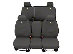 Covercraft SeatSaver Custom Second Row Seat Cover; Carhartt Gravel (20-24 Silverado 3500 HD Crew Cab w/ Fold-Down Armrest)