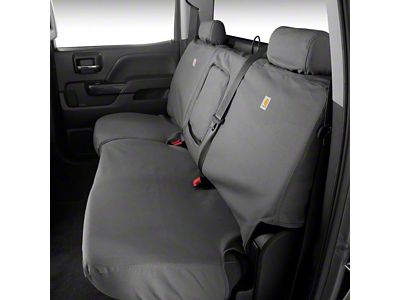 Covercraft SeatSaver Custom Second Row Seat Cover; Carhartt Gravel (20-24 Silverado 3500 HD Crew Cab w/o Fold-Down Armrest)