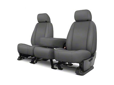 Covercraft Carhartt PrecisionFit Custom Front Row Seat Covers; Gravel (20-24 Silverado 3500 HD w/ Front Bench Seat & Center Armrest)
