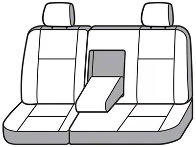 Covercraft Seat Saver Waterproof Polyester Custom Second Row Seat Cover; Gray (01-02 Silverado 3500 HD Crew Cab)