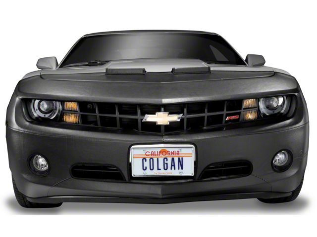 Covercraft Colgan Custom Full Front End Bra with License Plate Opening; Carbon Fiber (15-20 Tahoe w/ Front Parking Sensors)