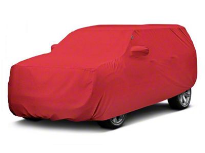 Covercraft Custom Car Covers Form-Fit Car Cover; Bright Red (07-20 Tahoe w/ Roof Rack)