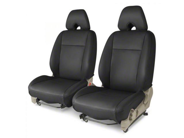Covercraft Precision Fit Seat Covers Leatherette Custom Second Row Seat Cover; Black (21-24 Tahoe w/ Bucket Seats)