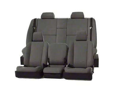 Covercraft Precision Fit Seat Covers Leatherette Custom Second Row Seat Cover; Stone (07-10 Tahoe w/ Bench Seat)