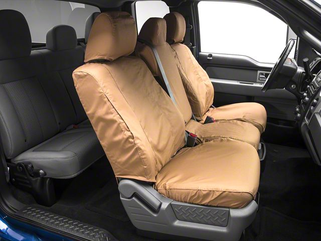 Covercraft Seat Saver SeatSaver Front Seat Covers; Tan (09-14 F-150 w/ Bench Seat)