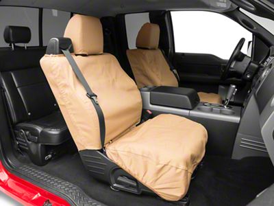 Covercraft Seat Saver Polycotton Custom Front Row Seat Covers; Tan (04-08 F-150 Regular Cab, SuperCab; 07-08 SuperCrew)