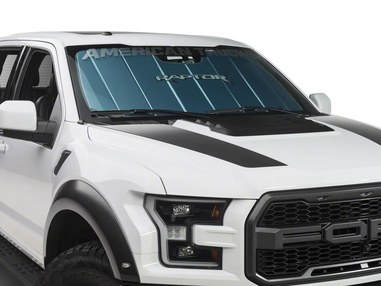Covercraft F 150 UVS Windshield Sunscreen w Raptor Logo Blue T532800 17 20 F 150 Raptor