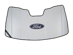 Covercraft UVS100 Heat Shield Custom Sunscreen with Black Ford Oval Logo; White (22-26 Maverick)