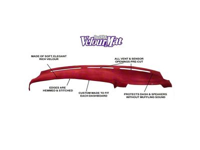 Covercraft VelourMat Custom Dash Cover; Taupe (23-25 F-350 Super Duty w/o Heads Up Display, Excluding XL)