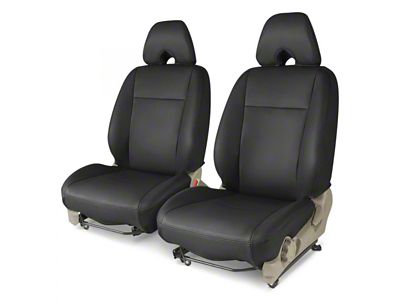 Covercraft Precision Fit Seat Covers Leatherette Custom Second Row Seat Cover; Black (21-24 Yukon w/ Bucket Seats)