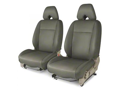 Covercraft Precision Fit Seat Covers Leatherette Custom Second Row Seat Cover; Medium Gray (21-25 Yukon w/ Bucket Seats)