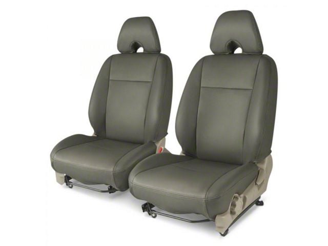 Covercraft Precision Fit Seat Covers Leatherette Custom Second Row Seat Cover; Medium Gray (21-24 Yukon w/ Bucket Seats)