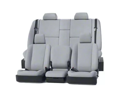 Covercraft Precision Fit Seat Covers Leatherette Custom Third Row Seat Cover; Light Gray (15-20 Yukon)