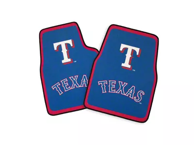 Coverking Printed Floor Mats with Texas Rangers Logo (Universal; Some Adaptation May Be Required)