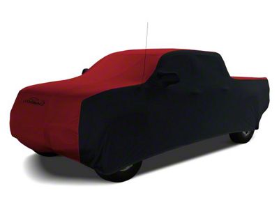 Coverking Satin Stretch Indoor Car Cover; Black/Pure Red (11-14 F-150 Raptor SuperCrew)