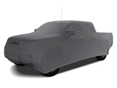 Coverking Satin Stretch Indoor Car Cover; Metallic Gray (21-24 F-150 SuperCrew w/ 5-1/2-Foot Bed & Non-Towing Mirrors)