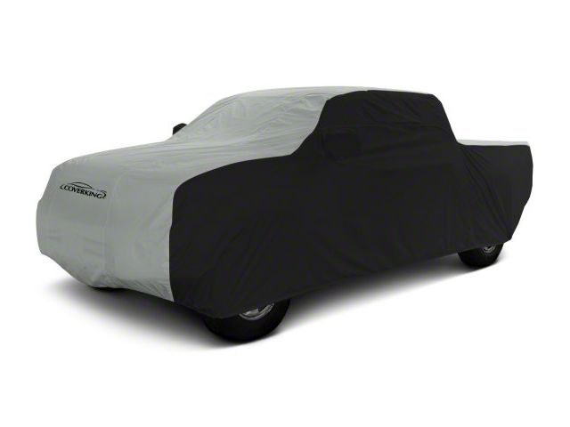 Coverking Stormproof Car Cover; Black/Gray (21-24 F-150 SuperCrew w/ 5-1/2-Foot Bed & Non-Towing Mirrors)