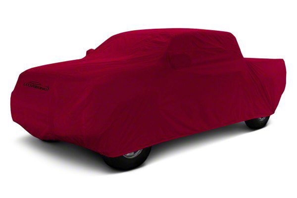 Coverking Stormproof Car Cover; Red (21-24 F-150 SuperCrew w/ 5-1/2-Foot Bed & Non-Towing Mirrors)