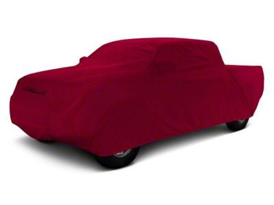 Coverking Stormproof Car Cover; Red (21-24 F-150 SuperCrew w/ 5-1/2-Foot Bed & Non-Towing Mirrors)