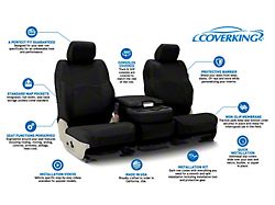Coverking Ballistic Front Seat Covers; Black (23-26 F-250 Super Duty w/ Bench Seat)
