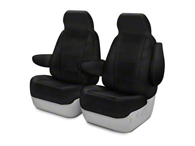 Coverking Cordura Ballistic Custom-Fit Front Seat Covers; Black (19-24 RAM 1500 w/ Bucket Seats)