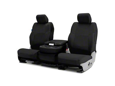 Coverking Cordura Ballistic Custom-Fit Front Seat Covers; Black (19-24 RAM 1500 w/ Bench Seat)