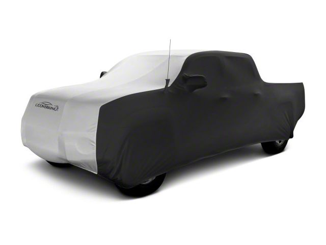 Coverking Satin Stretch Indoor Car Cover; Black/Pearl White (09-18 RAM 1500 Quad Cab)