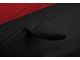 Coverking Satin Stretch Indoor Car Cover with Rear Roof Shark Fin Antenna Pocket; Black/Red (19-24 RAM 2500 Crew Cab w/ 6.4-Foot Box)