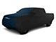 Coverking Satin Stretch Indoor Car Cover with Roof Shark Fin Antenna Pocket; Black/Dark Blue (19-24 RAM 2500 Crew Cab w/ 6.4-Foot Box)