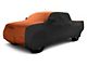 Coverking Satin Stretch Indoor Car Cover with Roof Shark Fin Antenna Pocket; Black/Inferno Orange (19-24 RAM 2500 Crew Cab w/ 6.4-Foot Box)