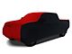 Coverking Satin Stretch Indoor Car Cover with Roof Shark Fin Antenna Pocket; Black/Red (19-24 RAM 2500 Crew Cab w/ 6.4-Foot Box)