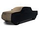 Coverking Satin Stretch Indoor Car Cover with Rear Roof Shark Fin Antenna Pocket; Black/Sahara Tan (19-24 RAM 3500 Crew Cab w/ 6.4-Foot Box)