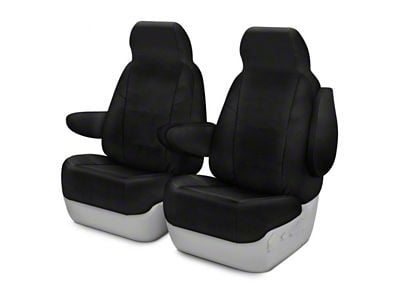 Coverking Cordura Ballistic Custom-Fit Front Seat Covers; Black (19-24 Ranger w/ Powered Seats)