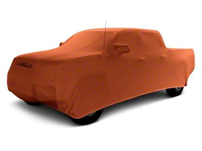 Coverking Satin Stretch Indoor Car Cover; Inferno Orange (14-18 Sierra 1500 Crew Cab w/ Non-Towing Mirrors)