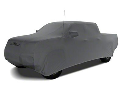Coverking Satin Stretch Indoor Car Cover; Metallic Gray (19-24 Sierra 1500 Crew Cab w/ Non-Towing Mirrors)