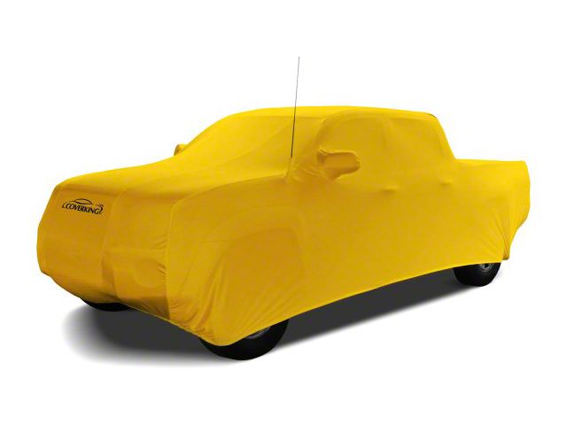 Coverking Satin Stretch Indoor Car Cover; Velocity Yellow (14-18 Sierra 1500 Crew Cab w/ Non-Towing Mirrors)