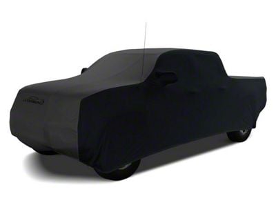 Coverking Satin Stretch Indoor Car Cover; Black/Dark Gray (07-14 Sierra 2500 HD Extended Cab w/ Non-Towing Mirrors)