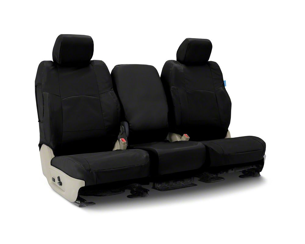 Coverking Custom Fit Front 50/50 High Back Bucket Seat Cover for Select Chevrolet Corvette Models - Genuine Leather (Gray) Coverking Velocitex Plus Car Bra -