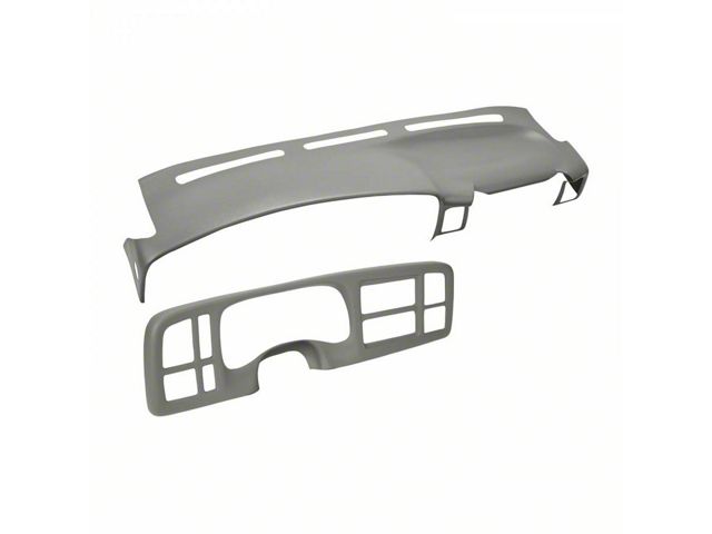 Dash Cover and Instrument Panel Cover Kit; Light Gray (99-02 Sierra 1500 w/ Grab Handle)