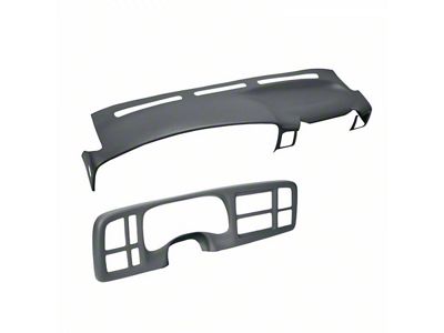 Dash Cover and Instrument Panel Cover Kit; Slate Gray (99-02 Sierra 1500 w/ Grab Handle)