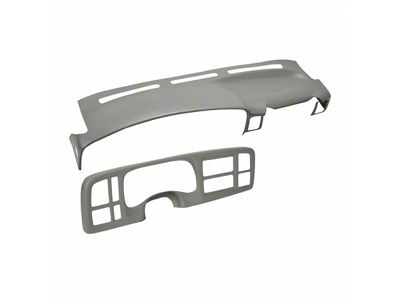 Dash Cover and Instrument Panel Cover Kit; Light Gray (99-02 Silverado 1500 w/ Grab Handle)