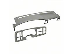 Dash Cover and Instrument Panel Cover Kit; Light Gray (99-02 Silverado 1500 w/ Grab Handle)