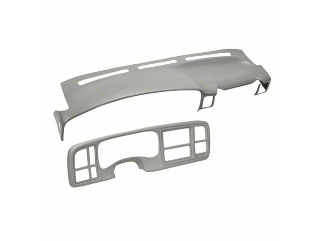Dash Cover and Instrument Panel Cover Kit; Light Gray (03-06 Silverado 1500 w/ Grab Handle)