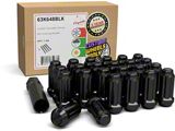 Black 6-Spline Lug Nut Kit; 14mm x 1.5; Set of 24 (19-26 RAM 1500)