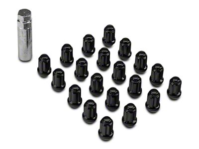 Black 6 Spline Lug Nut Kit - 14mm x 1.5 (12-18 RAM 1500)