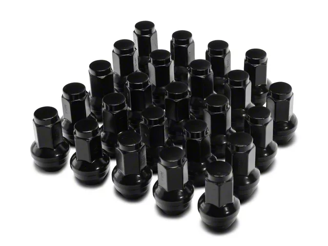 Black OEM Style Lug Nut Kit; 14mm x 1.5; Set of 24 (15-24 F-150)